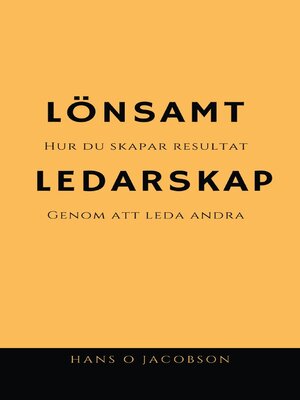 cover image of Lönsamt ledarskap